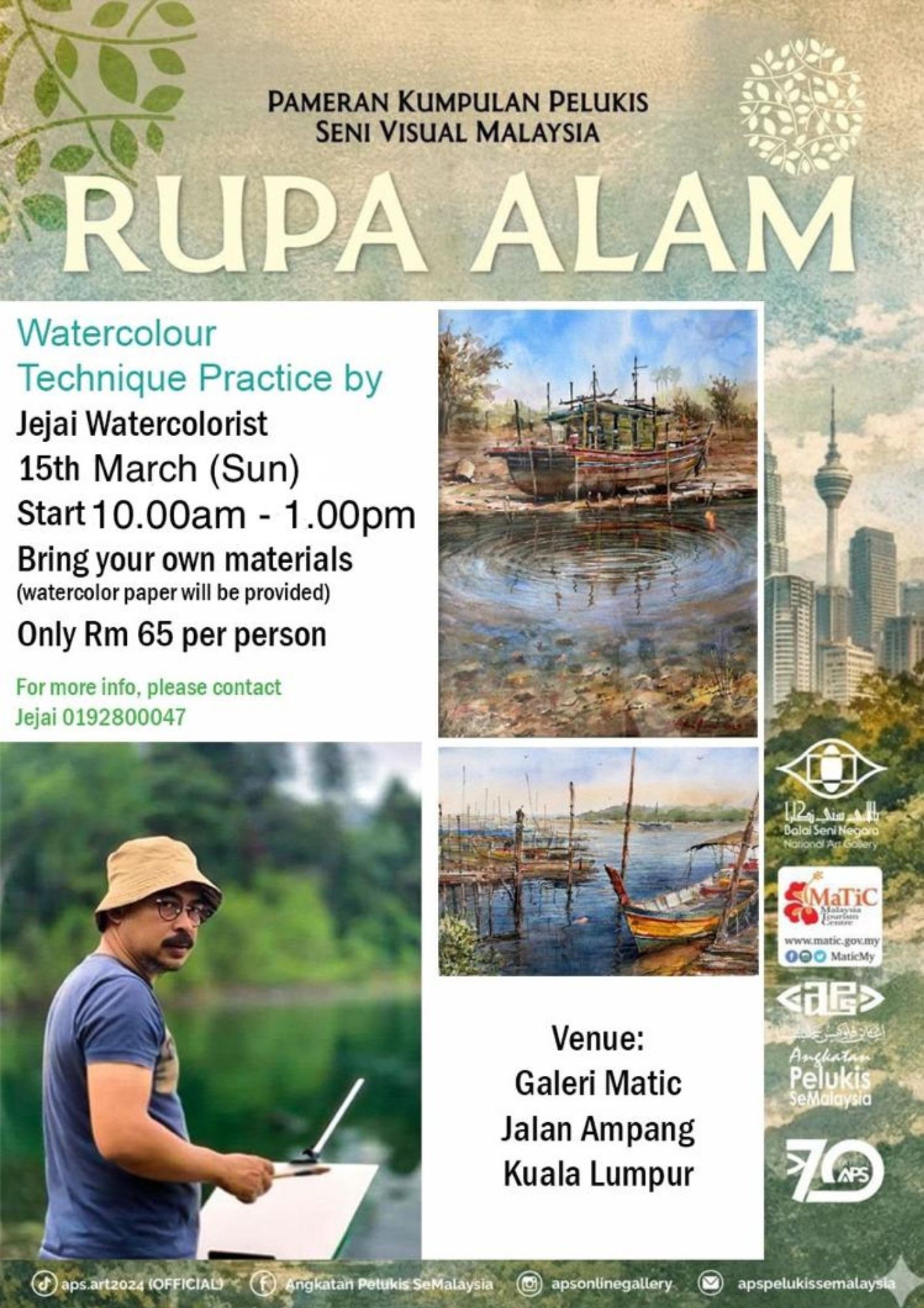 Bengkel Cat Air: Technique Practice by Artist Jejai